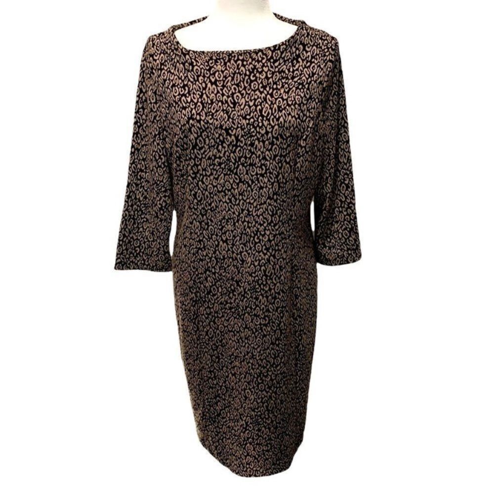 CHICO’S So Sliming Leopard Dress Size 1.5